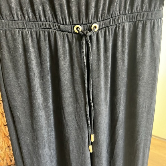 Chico’s jumpsuit travelers black zip back elastic 14” flat waist, wide leg 12” - Picture 5 of 7